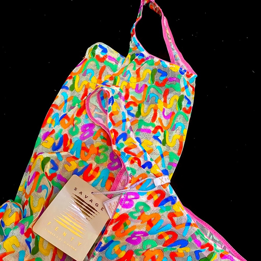 Tagged by SavageX Fenty Logo Catsuit with Thong included Pride Edition